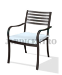 Cadeira Empilhável em Alumínio com Coxim BAHAMAS